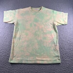 John Elliott T-Shirt Mens 1 Pastel Tie Dye Green 100% Cotton‎ Crew Made In Japan